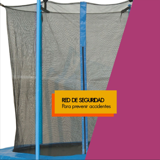 cama elastica Laury 2.44x0.60 mts red